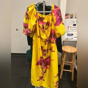 Anthropologie  Yellow Flower Dress